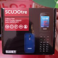Telefono flip per anziani saiet scudotre, con base