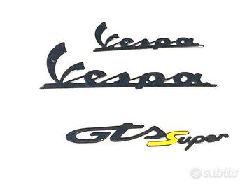 VESPA 125 250 300 GTS SUPER KIT ADESIVI TARGHETTA 