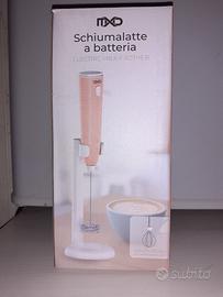 Schiumalatte a batteria rosa