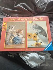 Ravensburger Puzzle 2x1000 Pezzi Gatti