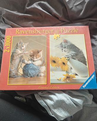 Ravensburger Puzzle 2x1000 Pezzi Gatti