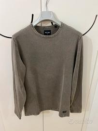 Pullover girocollo grigio