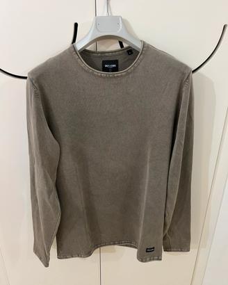 Pullover girocollo grigio