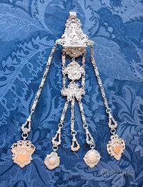 Antica “chatelaine” in argento 1934-1935 Londra