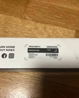 RIDEX coppia spazzole tergicristalli 600/480mm