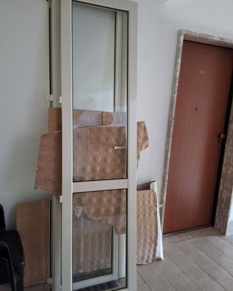 Porta Finestra a 2 Ante in Alluminio Bianco (Tagli