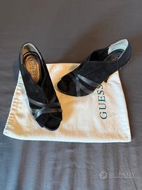Guess sandali neri pelle scamosciata tg 36 donna