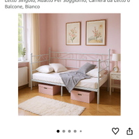 Divano Letto 90x190cm, Struttura Letto Singola in