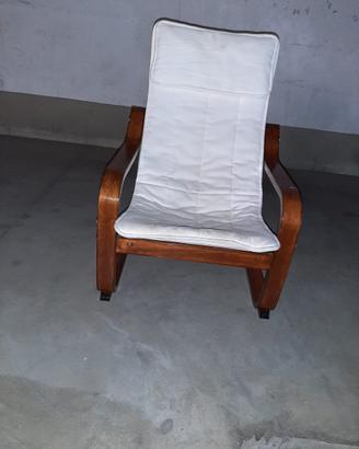 Poltrona ikea bianca e legno