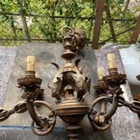 Set di lampadari in ferro battuto