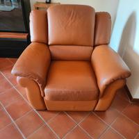 poltrona in pelle Chateau d'Ax 