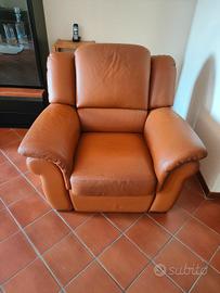 poltrona in pelle Chateau d'Ax 