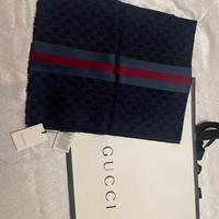 Sciarpa gucci uomo seta lana blu