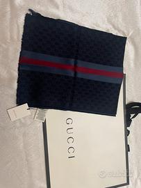 Sciarpa gucci uomo seta lana blu