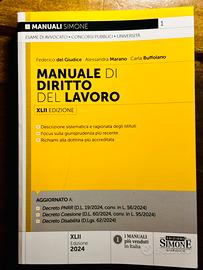 Manuale di diritto del lavoro - Simone 2024