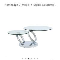 Joline tavolino modulare vetro temperato moderno