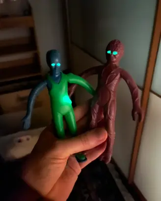 UFO Files Alien figures figures glow in the dark