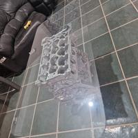 tavolino con  motore con vetro