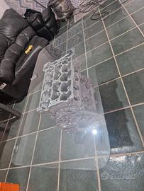 tavolino con  motore con vetro