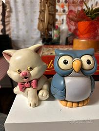 Coppia salvadanai EGAN originali in ceramica