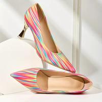 Décolleté con Righe Colorate 40.5