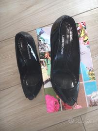 Scarpa open toe di vernice n41