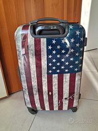 Valigia media vintage hold American fleg