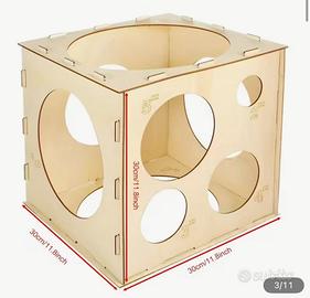 Struttura in legno per dimensione dei palloncini