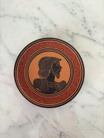 Piatto vintage in ceramica stile greco