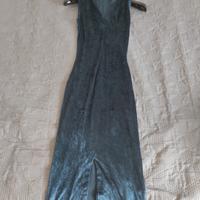 Abito velluto blu TG S