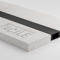 Pannello in cartongesso con profilo led NERO