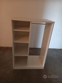 armadio guardaroba bianco aperto ikea syvde