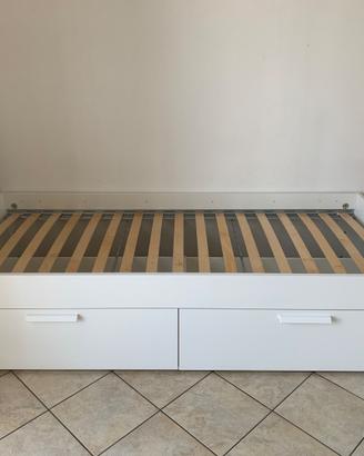 Letto singolo Ikea mod.Brimnes con cassettoni