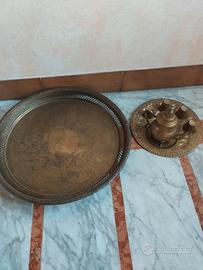 Vassoi Marocchini d'epoca in ottone 