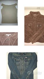 Giacca jeans. giacca velluto e t-shirt S