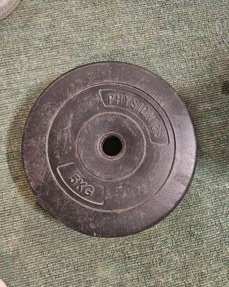 4 dischi gommati da 5 kg