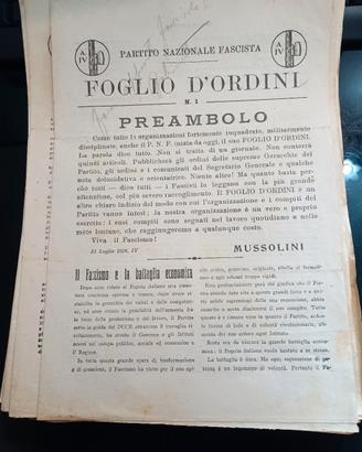 Foglio d' Ordini del PNF