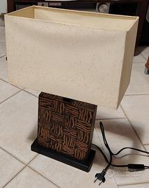 Lampada in stile Etnico Legno/Tessuto