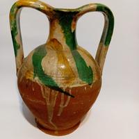 Vaso anfora giara terracotta smalto