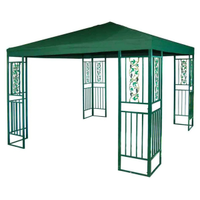 Gazebo in metallo verde 3 x 3