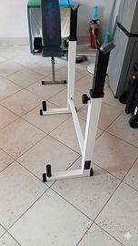 Supporto bilanciere regolabile per panca fitness -