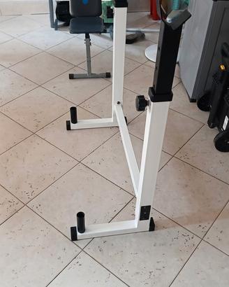Supporto bilanciere regolabile per panca fitness -