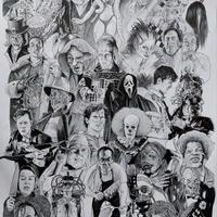 90s Horror disegno a matita 