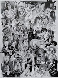 90s Horror disegno a matita 