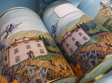 3 Grandi barattoli latta cibo Aboca erboristeria