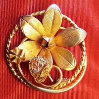 Spilla fiore vermeil 1940