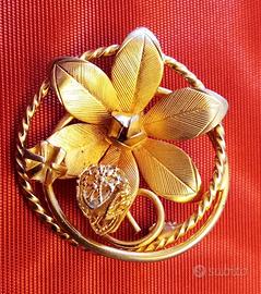 Spilla fiore vermeil 1940