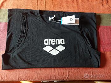 T-shirt smanicata Arena nera