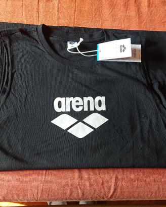 T-shirt smanicata Arena nera