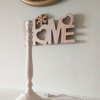 Stelo per lampada da tavolo bianca